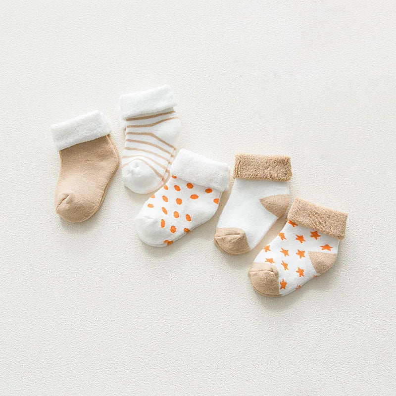 BabyBliz® Cozy Toes - 5 Pairs of Soft Cotton Newborn Socks